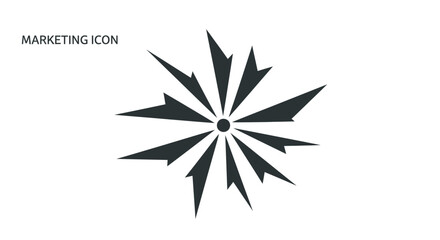 Obraz premium Marketing icon with starburst design.