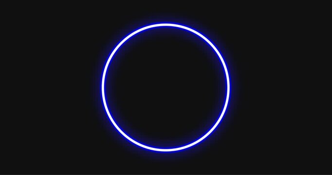 circle neon icon. circle neon video. circle neon background