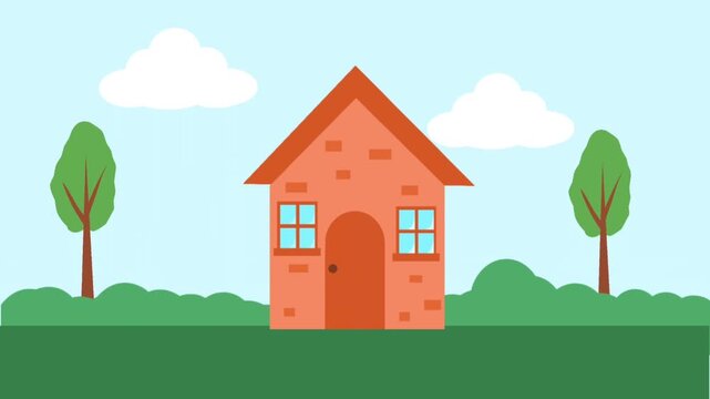 Cute weather animation set featuring sunny, windy, rainy, and snowy scenes for kids education, preschool learning, and seasonal activities.