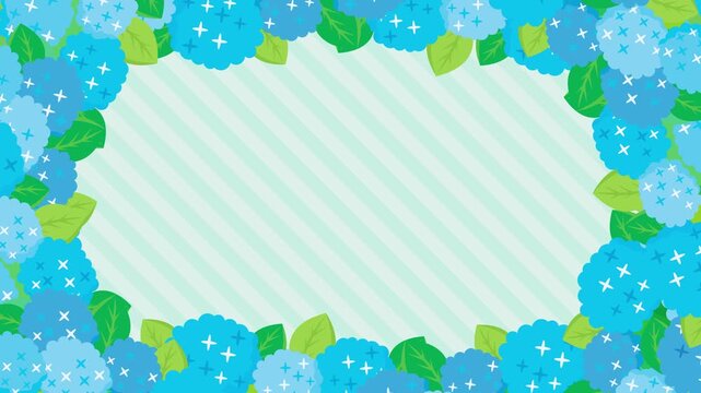 紫陽花のフレームのアニメーション