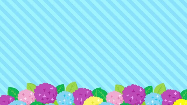 紫陽花のフレームのアニメーション