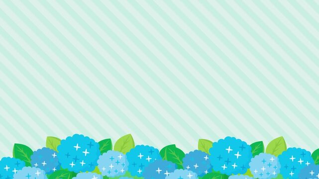 紫陽花のフレームのアニメーション