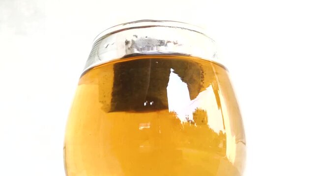 teabag in a glass, footage