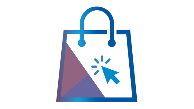 Modern online retail store vector icon for e-commerce marketing and business analytics showcasing a digital marketplace storefront illustration on a clean white background for web use.