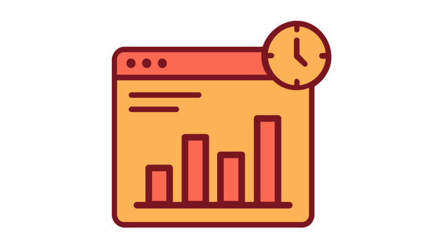 Business analytics line graph with editable stroke showing upward growth trends and performance metrics for professional marketing data visualization in a clean and scalable vector icon design.