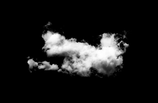  isolated Soft White Ink Cloud Splash Style Background Element