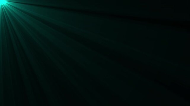 Abstract background with White and teal light beams shining from opposite corners. Glitter, shiny, bright, flare footage Isolated light rays animation, cc light rays on cc star bust .