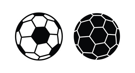 Two soccer balls in black silhouette high quality © MdGolam
