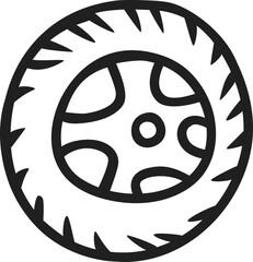 Fototapeta premium Racing Car Tire Motorsport Wheel Icon