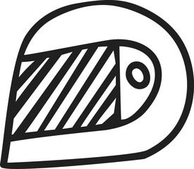 Fototapeta premium Racing Helmet Motorsport Safety Gear Icon