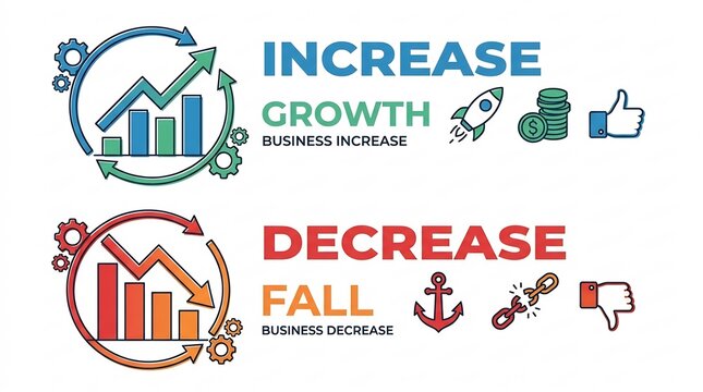 Business Growth and Decline Concepts.