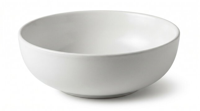 A white ceramic bowl is sitting on a plain surface indoors.
