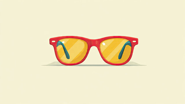 glasses with red lips