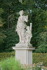 Obraz premium sculpture of roman goddess Flora and Putto in Tiergraten park, Berlin 