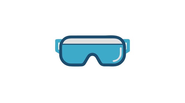 Illustration of protective eyewear suitable for lab or construction
