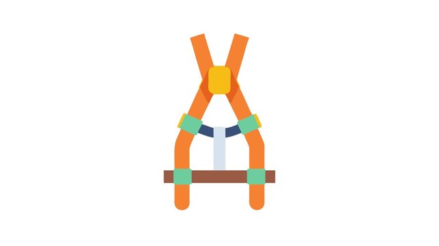 Simplified graphic of safety harness for construction or industrial use