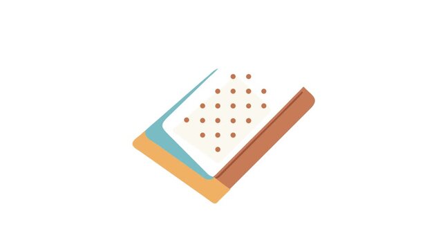 Geometric layered illustration of bandage in isometric view