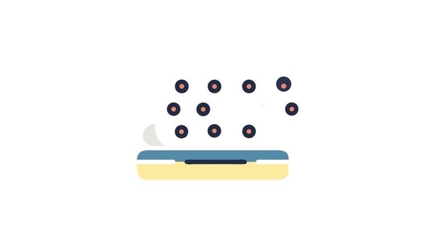 Simple vector illustration of a button making machine tool