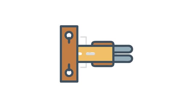 Minimalist Electric Plug Icon Illustration on Dark Background