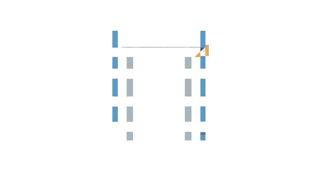 Vector illustration of striped barricade construction safety barrier on White