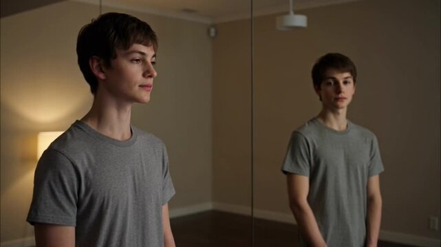 Young man standing in a room.