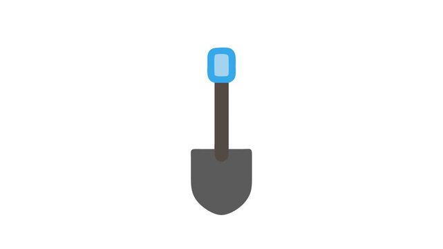 Simplified Spade Illustration Isolated on White Background Artwork