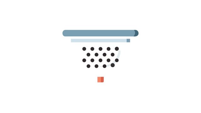 Simplified Icon of Colander on a White Background