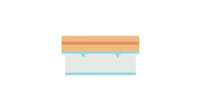 Minimalist abstract construction with peach and blue elements