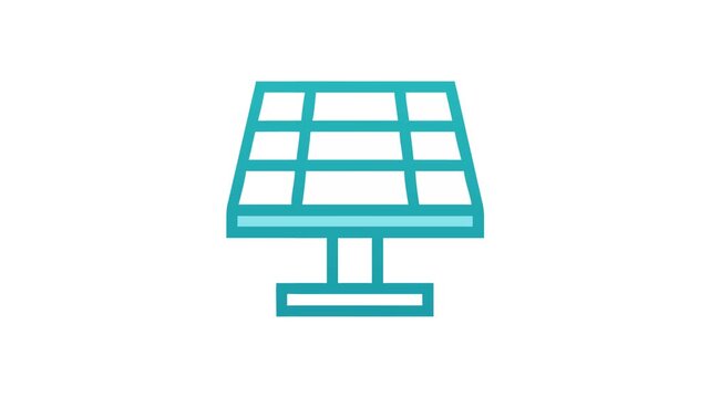 Clean solar panel icon vector illustration for renewable energy
