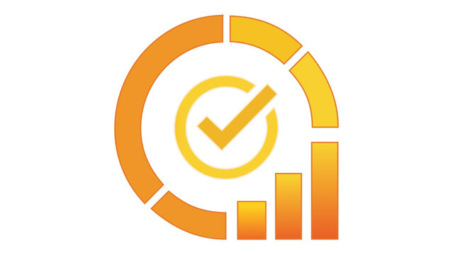 Professional business data analytics vector icon with an editable stroke featuring a target symbol and bar chart for goal tracking, marketing performance, and strategic information analysis work.