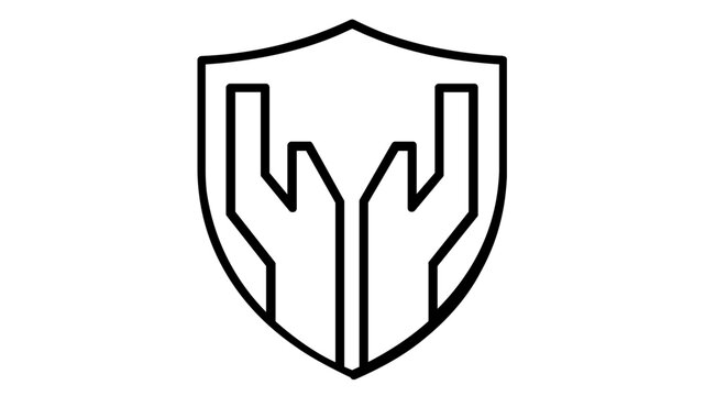 Modern flat vector icon illustration of a fiduciary duty handshake with a shield symbol, representing ethical financial management, legal protection, and professional investment integrity.