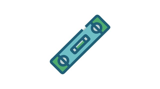 Stylized spirit level tool isolated on White Background