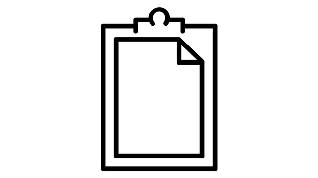 Professional silver metal spring clipboard with paper vector icon illustration for checklists and task management office stationery supplies isolated on a clean white background for projects.