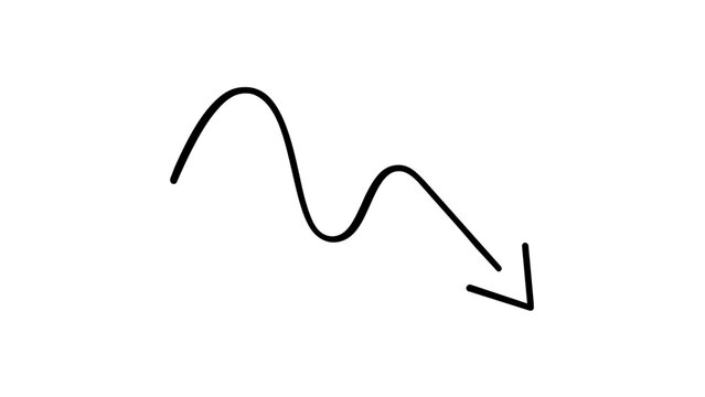 Short selling vector icon featuring a downward arrow next to a stock ticker illustration in a clean line art style for finance banking and investment market analysis scalable flat simple design.