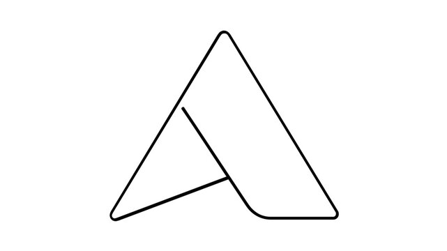White cardstock name tent folded in a triangular shape vector icon for business seminars and corporate meeting seating, minimalist illustration for guest identification and conference events.