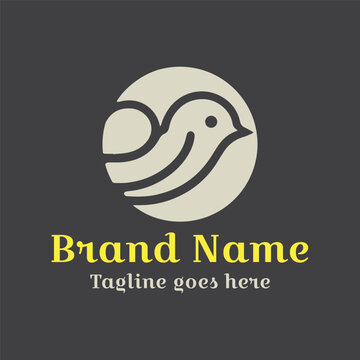 Bird Logo. Fully vector file. CMYK color mode. Editable color. free font used, Easy to download.
