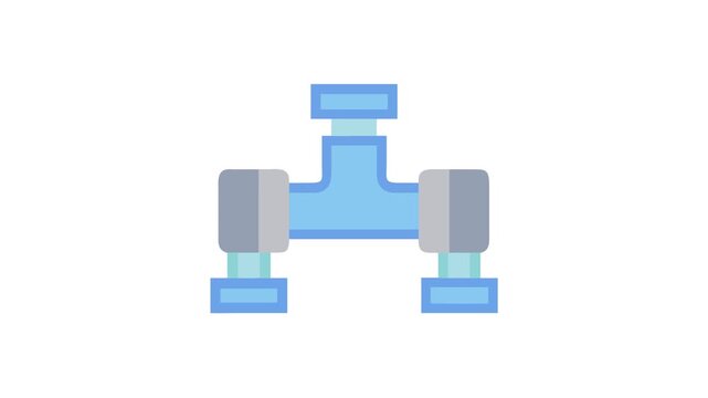 Simple blue faucet icon on a White Background