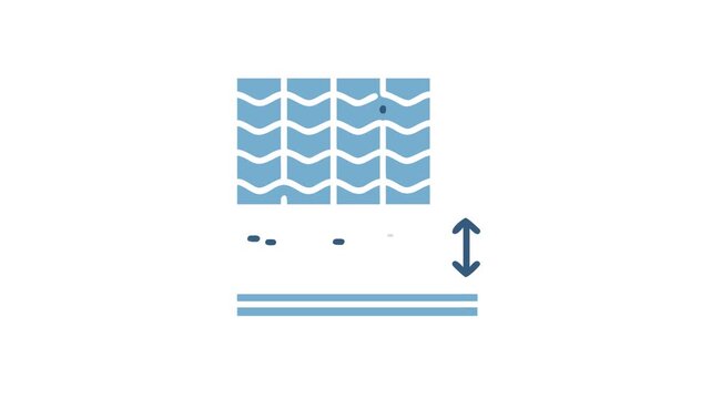 Graphic illustration displaying roof tile construction and roof layers
