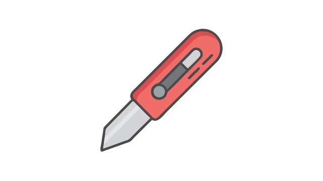 Isolated utility knife on White for various craft projects