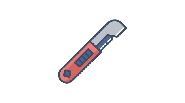 Vector illustration of a utility knife on White Background