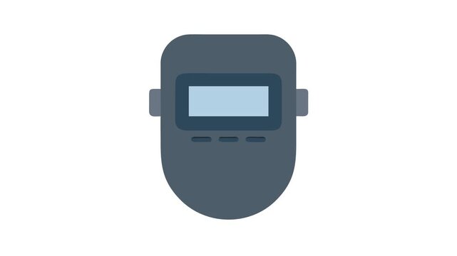Isolated welding mask illustration on White Background in flat style