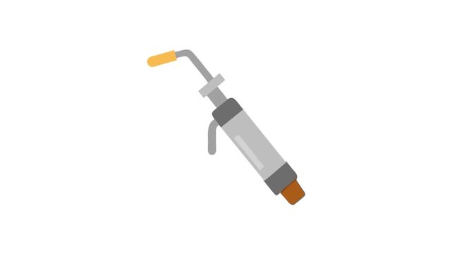 Flat Illustration of a Welding Torch on White Background
