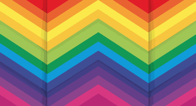 a vibrant colorful rainbow chevron pattern with modern geometric design perfect for backgrounds celebrating pride and diversity