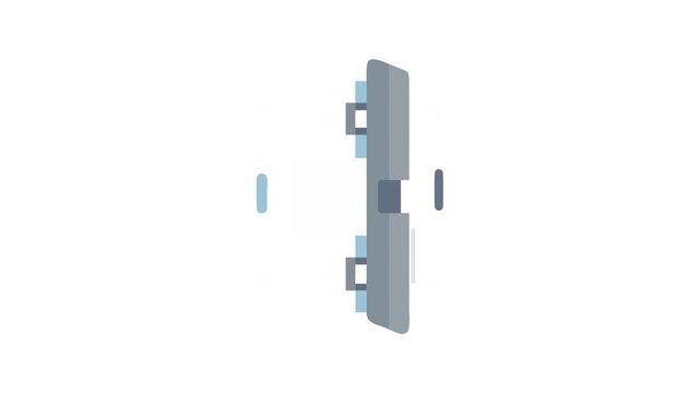 Blue and gray hinge isolated on White Background vector