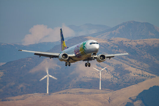 MASHIKI, KUMAMOTO JAPAN - 2011 FEBRUARY 21: A Skynet Asia Airways (Solaseed Air) Boeing 737-400