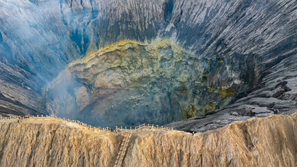 Looking down into the crater of mount Bromo © PENG