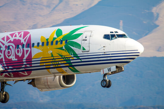 MASHIKI, KUMAMOTO JAPAN - 2011 FEBRUARY 21: A Skynet Asia Airways (Solaseed Air) Boeing 737-400