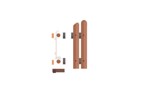 Illustration of a wooden fence on a White Background