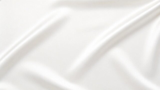 Flat pure white silk satin fabric texture
