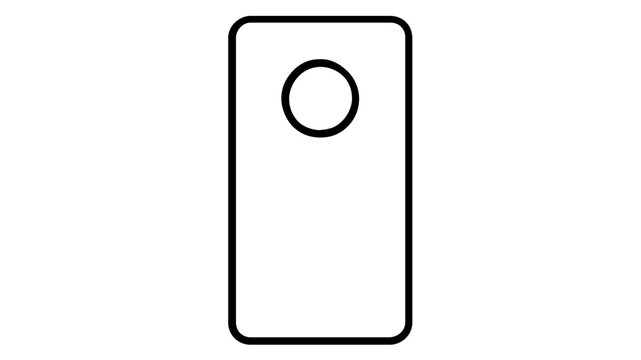 A clean line vector icon illustration of a vertical tower desktop computer case featuring a prominent power button, ideal for hardware networking and office technology workstation concepts.